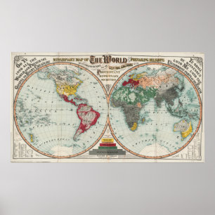 Poster Mapa Missionário do Mundo 1902