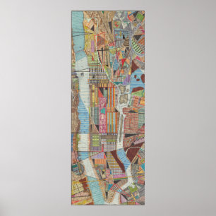 Poster Mapa moderno de Nova Iorque III