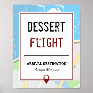 Poster Mapa Moderno | VIAGEM | Sinal de deserto