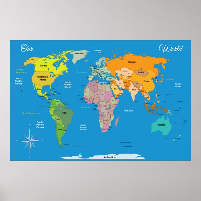 Poster Mapa Mundial (Frente)