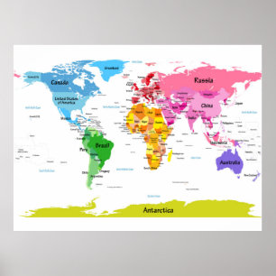 Póster Mapa Mundial