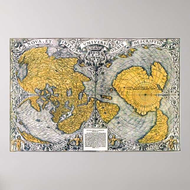 Póster Mapa Mundial 1531 (Frente)