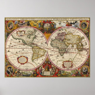 Póster Mapa Mundial 1630