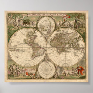 Poster Mapa Mundial 1689