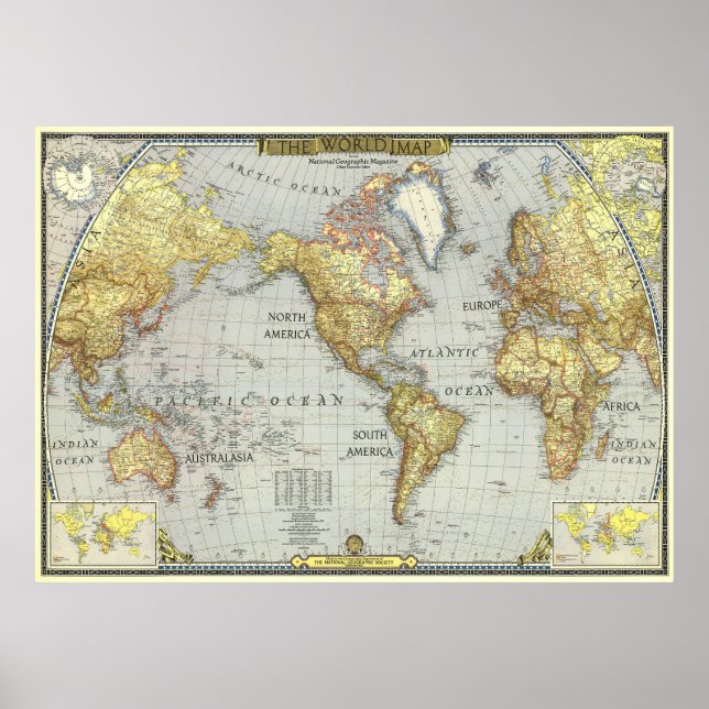 Poster Mapa mundial de 1943 (Frente)