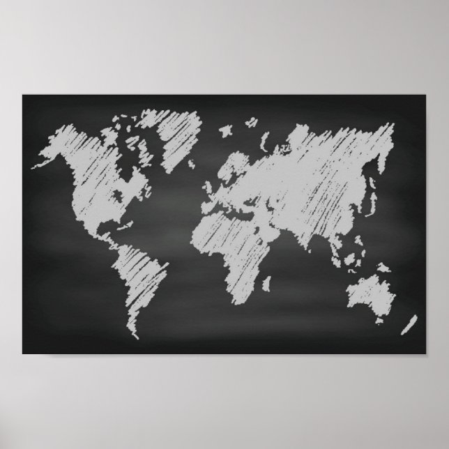 Póster Mapa Mundial de Painéis (Frente)
