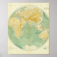 Mapa Mundial do Oceano Índico, Europa, Ásia e Áfri