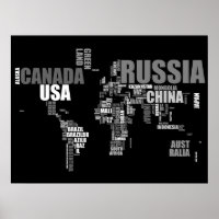Mapa Mundial em Palavras