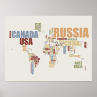 Mapa mundial em palavras