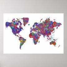 Mapa Mundial, Pintura de Ação