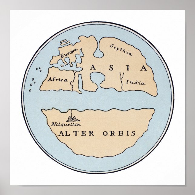 POSTER MAPA MUNDIAL, SÉCULO 1RUA (Frente)