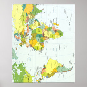 Póster mapa+mundo+globo+país+atlas
