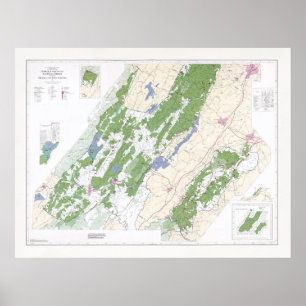 Poster Mapa Nacional das Florestas de George Washington (