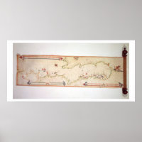 Mapa náutico miniatura do Adriático, 1624 (parc)