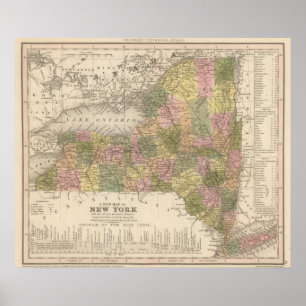 Póster Mapa novo de New York