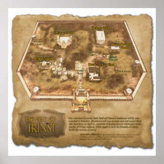 Poster Mapa Oficial da Cidade de Trinst