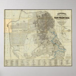 Poster Mapa oficial da cidade do San Francisco de