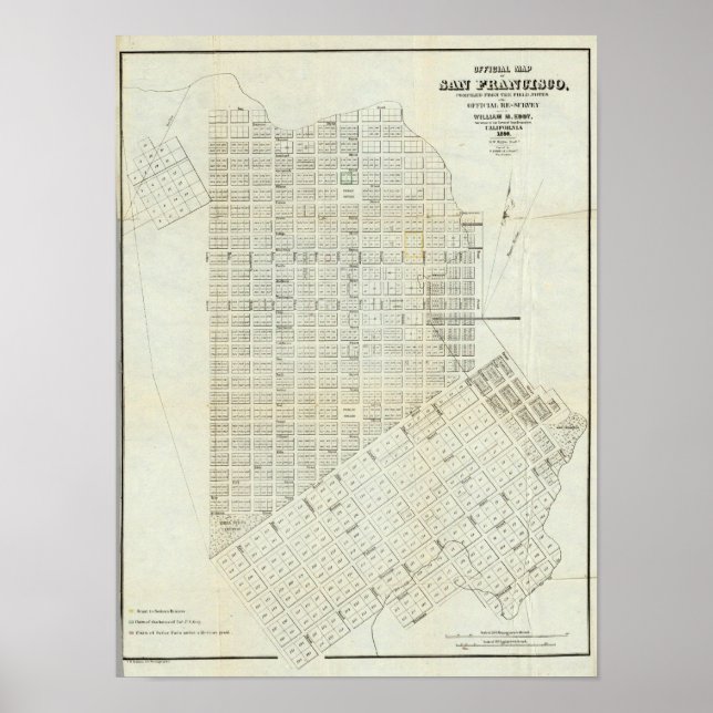 Póster Mapa Oficial de São Francisco (Frente)
