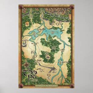 Poster Mapa oficial do Pel de Thana (legenda do