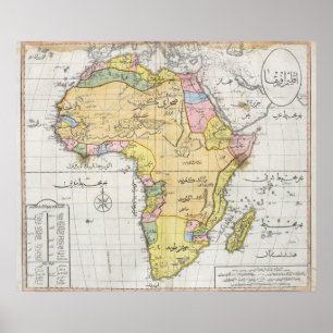 Poster Mapa otomano de África (1803)