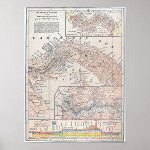 POSTER MAPA: PANAMÁ, 1907