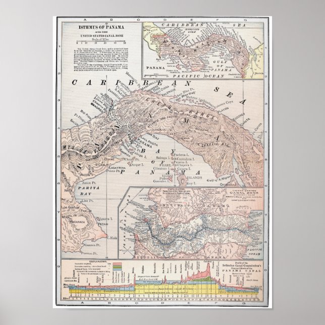 POSTER MAPA: PANAMÁ, 1907 (Frente)