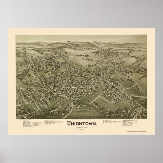 Póster Mapa Panorâmico da PA - 1897 (Frente)