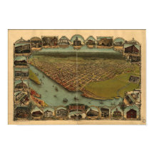 Mapa Panorâmico Eureka California 1902