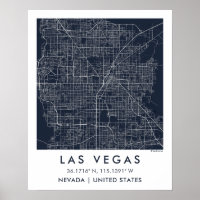 Mapa Personalizado da Cidade de Las Vegas Nevada A