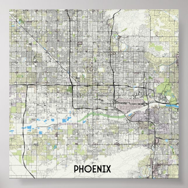 Poster mapa Phoenix (Frente)