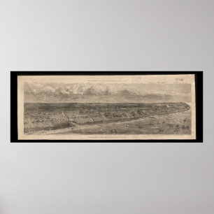 Póster Mapa Pictórico Vintage do NJ de Ramificação Longa