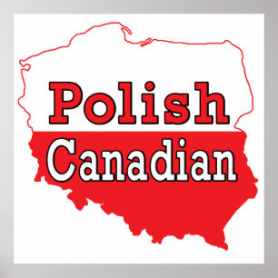 Poster Mapa Polonês Canadense