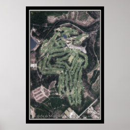 Poster Mapa por Satélite do Clube do Golf da Dourada Mont