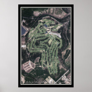 Poster Mapa por Satélite do Clube do Golf da Dourada Mont