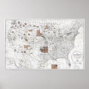 POSTER MAPA: RESERVAS, 1888