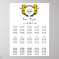 Mapa Rustic Wattle Acacia Casamento