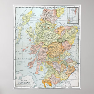 POSTER MAPA: SCOTLAND