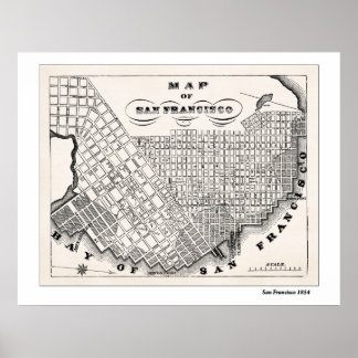 Poster Mapa SF de 1854