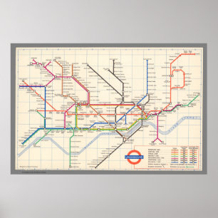 Poster Mapa Subterrâneo de Londres