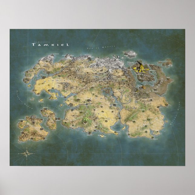 Poster Mapa Tamriel (Frente)