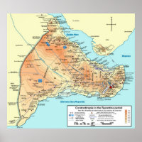 Mapa Topográfico de Constantinopla Bizantina