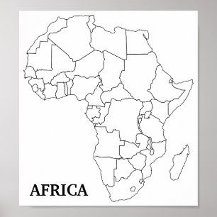 Poster Mapa vazio de África