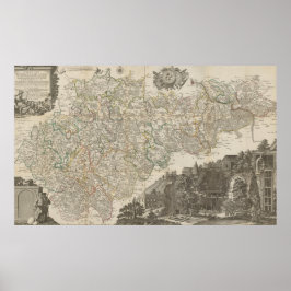 Poster Mapa Vintage da Alemanha de 1757, Alemanha Históri