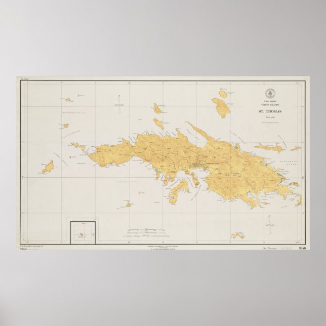 Poster Mapa Vintage da Rua Thomas (1922) (Frente)