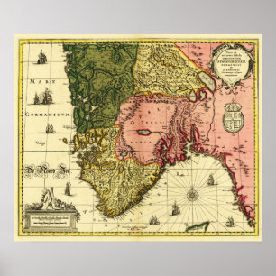 Poster MapaNoruegaPanorâmicaNoruega