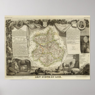 Poster Mapas da ilustração