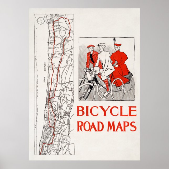 Poster Mapas de bicicleta (Frente)