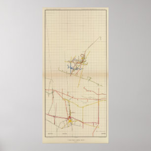 Póster Mapas de mina número de Comstock II