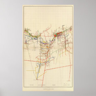 Póster Mapas de mina número de Comstock IV