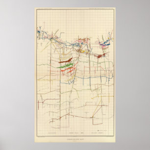 Póster Mapas de mina número de Comstock VI